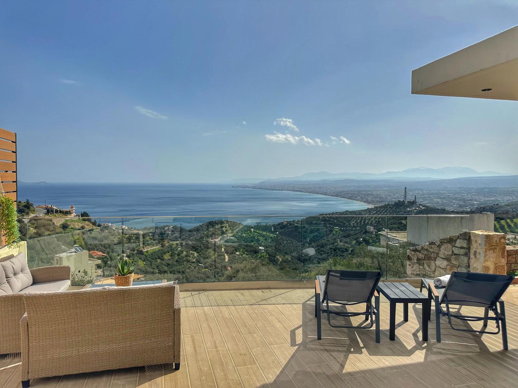 Villa Balcony, Cozy Villa With Amazing View Rodhiá Exterior foto