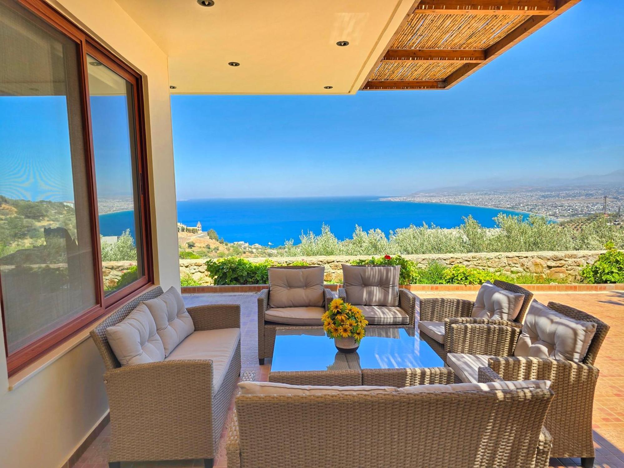 Villa Balcony, Cozy Villa With Amazing View Rodhiá Exterior foto