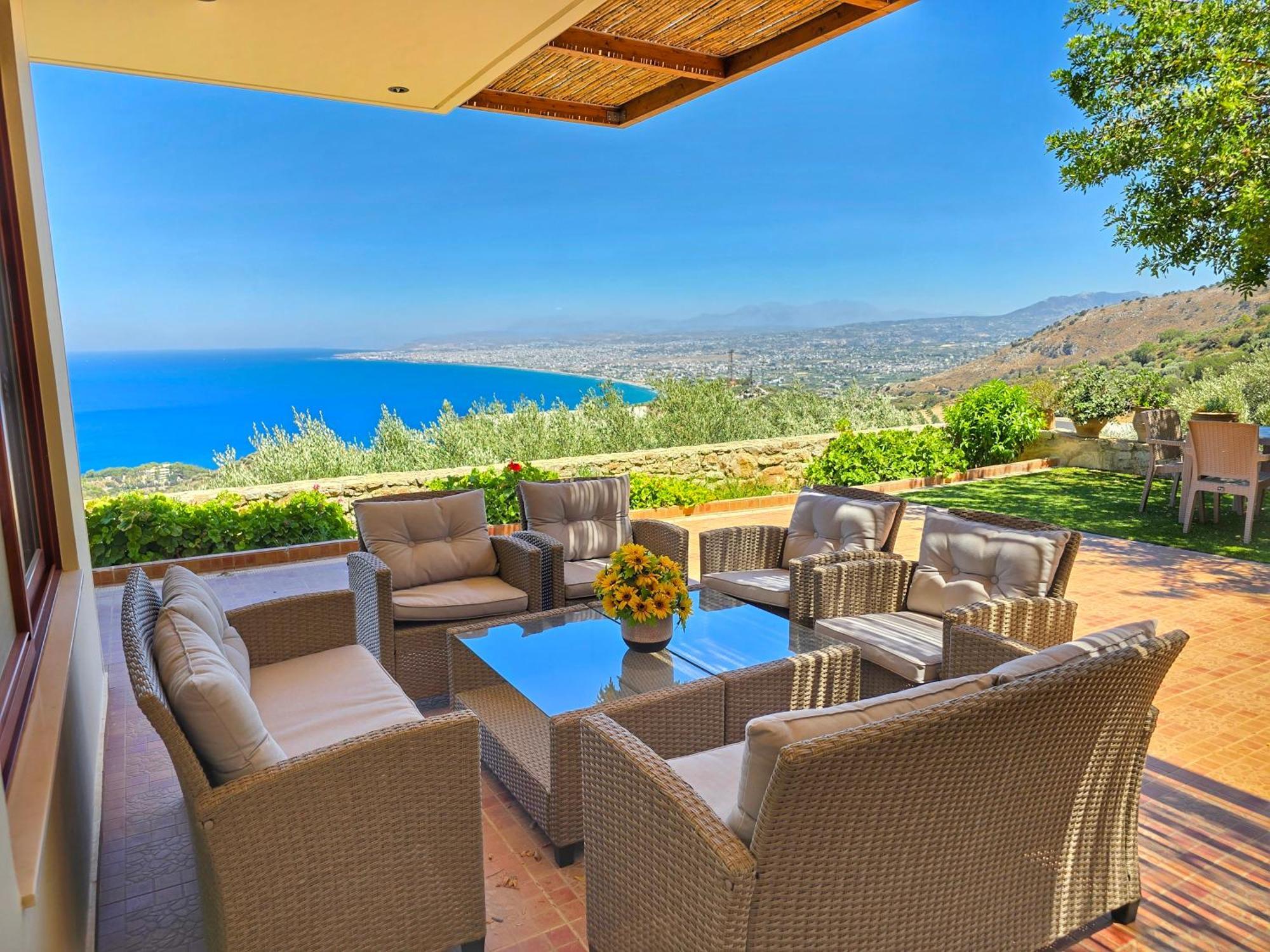 Villa Balcony, Cozy Villa With Amazing View Rodhiá Exterior foto
